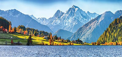 Пейзаж от езерото Хинтерзее, Германия